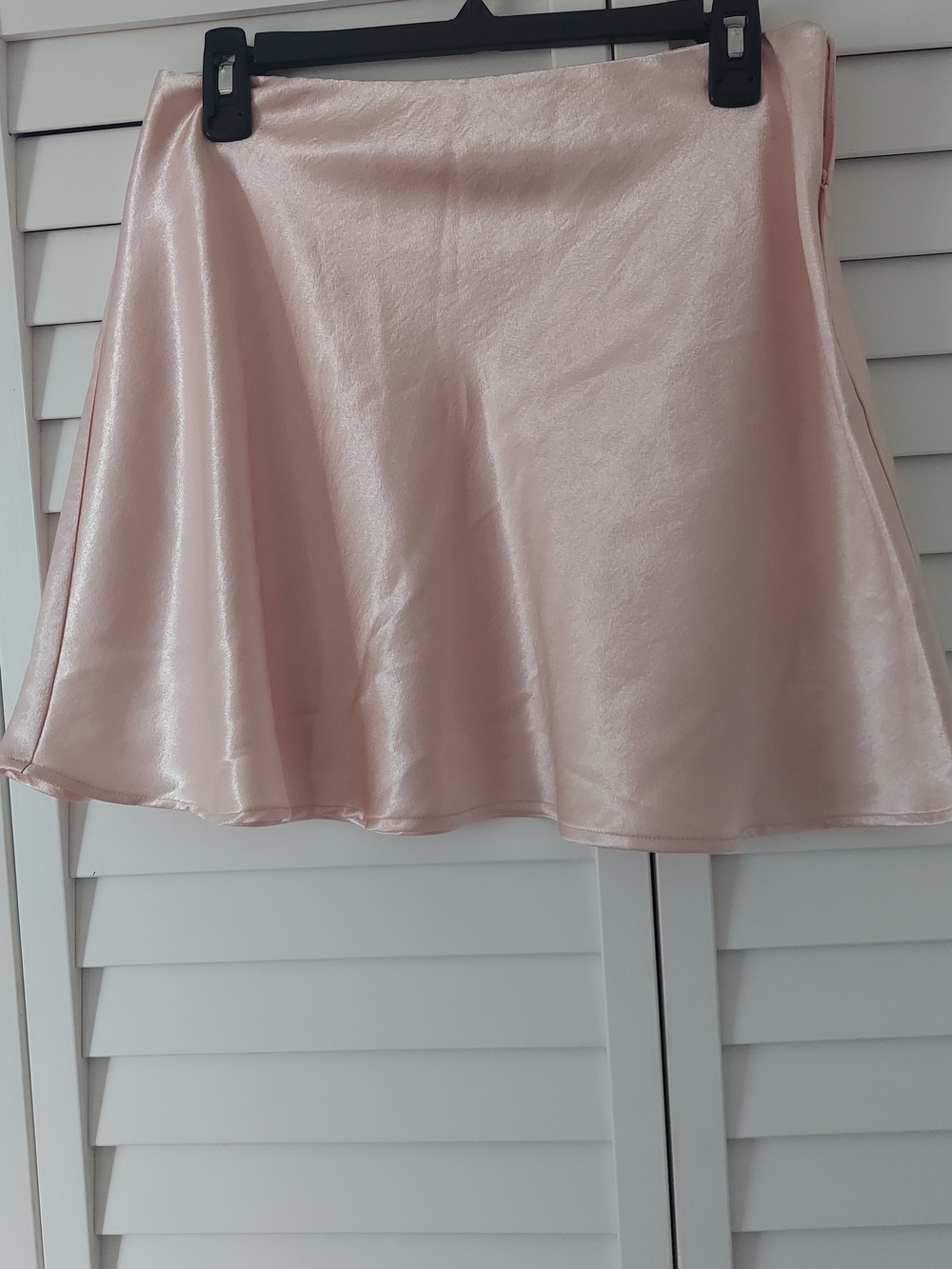 Double Zero Blush Pink Satin Circle Skirt